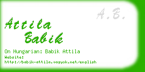 attila babik business card